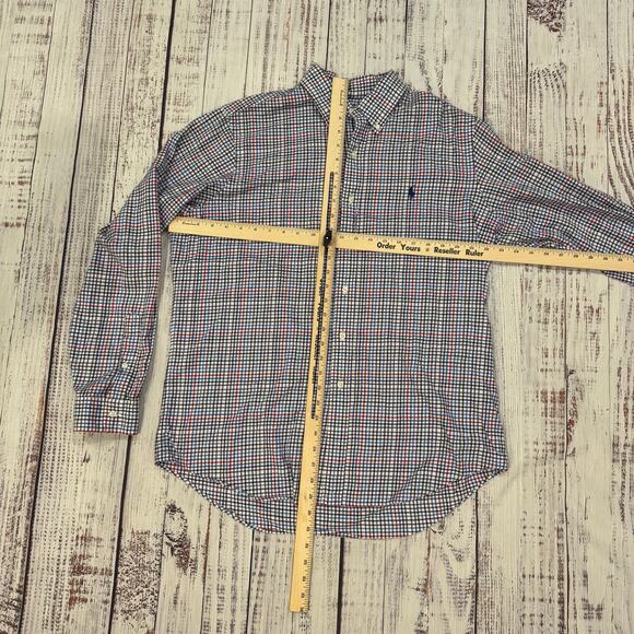 Ralph Lauren Button Down Plaid OCBD Shirt Preppy Cotton Long Sleeve Mens L - Picture 10 of 11